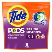 Tide PODS Laundry Detergent Pacs, Spring Meadow Scent, 9 count