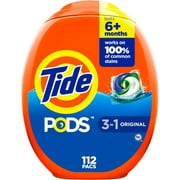 Tide PODS Liquid Laundry Detergent, Original Scent, HE Compatible, 112 Count