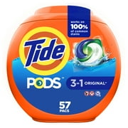 Tide PODS Liquid Laundry Detergent, Original Scent, HE Compatible, 57 Count