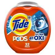 Tide PODS Laundry Detergent Packs, Ultra Oxi, 32 Count