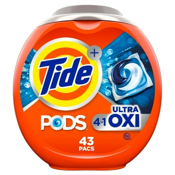 Tide PODS Laundry Detergent Packs, Ultra Oxi, 43 Count