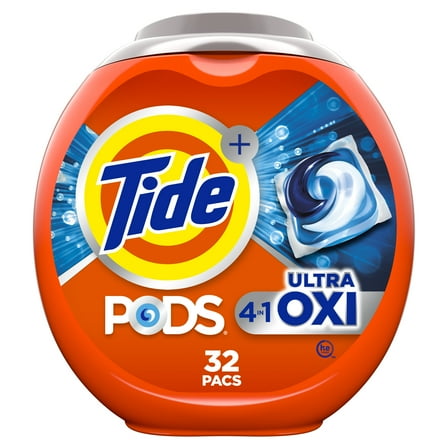 Tide PODS® Ultra OXI Liquid Laundry Detergent Pacs, 32 Count