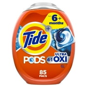 Tide PODS Ultra OXI Liquid Laundry Detergent Pacs, 85 Count