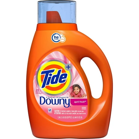 Tide Plus A Touch Of Downy Liquid Laundry Detergent, April Fresh, 46 Fl Oz, 29 Loads