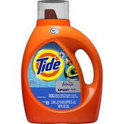 Tide Plus Febreze Fresh Sport Odor Defense He Turbo Clean Liquid Laundry Detergent, Active Fresh Scent, 2.04 L (44 Loads) - Packaging May Vary