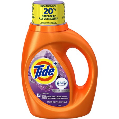 Tide Plus Febreze Freshness Liquid Laundry Detergent, Spring Renewal Scent, 1.09 L (24 Loads)