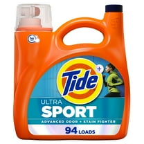 Tide Ultra Sport Liquid Laundry Detergent, Advanced Sweat   Stain Fighter, 132 fl oz, 94 Loads