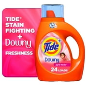 Tide Plus a Touch of Downy Liquid Laundry Detergent, April Fresh Scent, 24 Loads, 34 fl oz