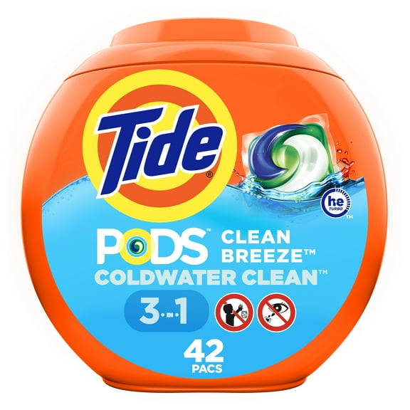 Tide Pods Clean Breeze, 42 Ct Laundry Detergent Pacs
