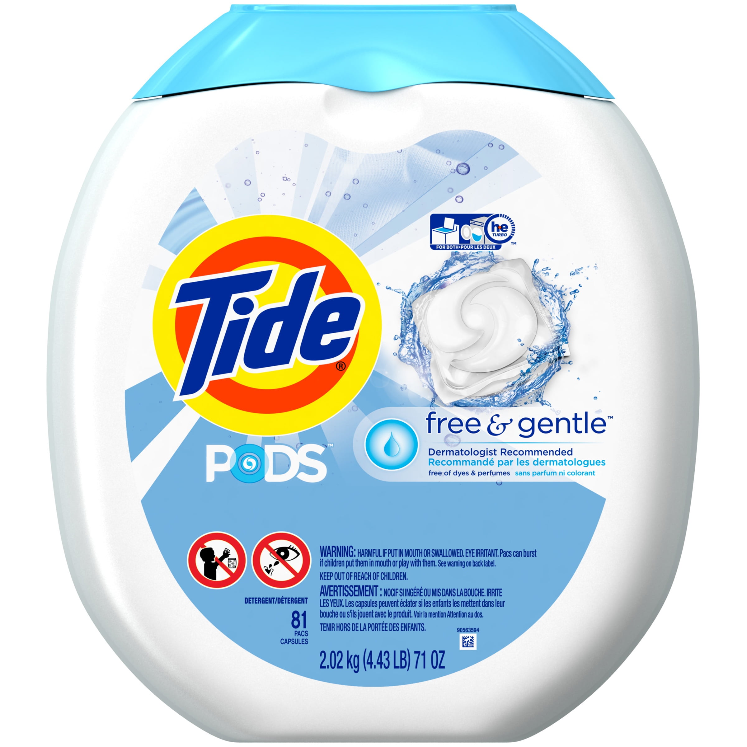 Tide Pods Free & Gentle, Laundry Detergent Pacs, 81 ct.