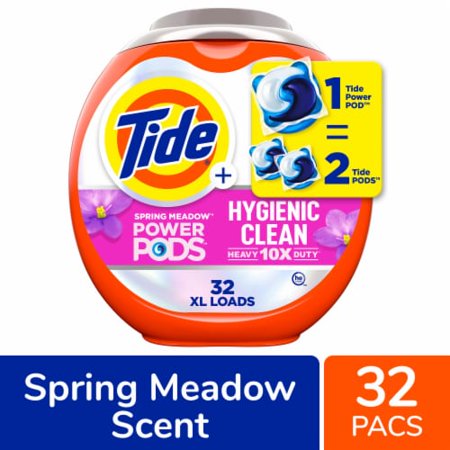 2X - Tide Pods Hygienic Clean Heavy Duty Spring Meadow Laundry Detergent Pods