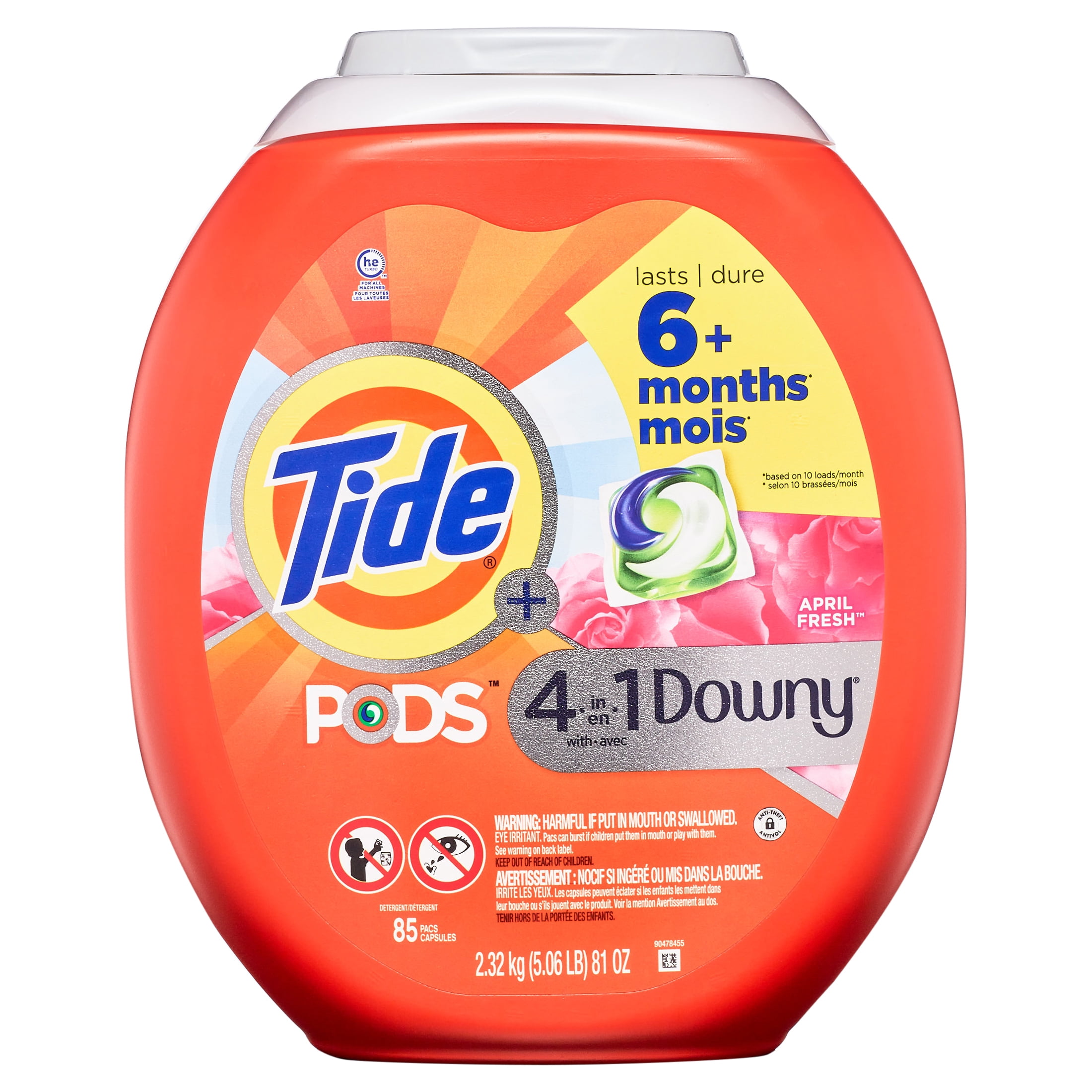 Tide pods with downy outlet