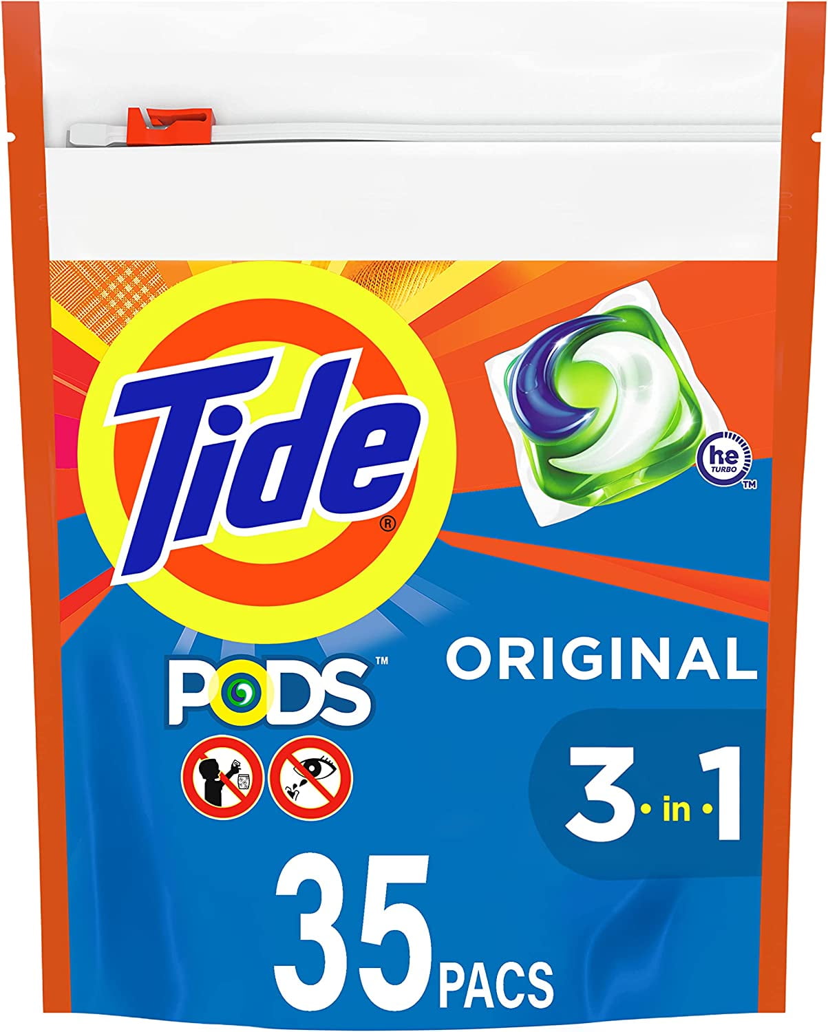 Tide Pods Laundry Detergent Soap Pods, Original, 35 Count
