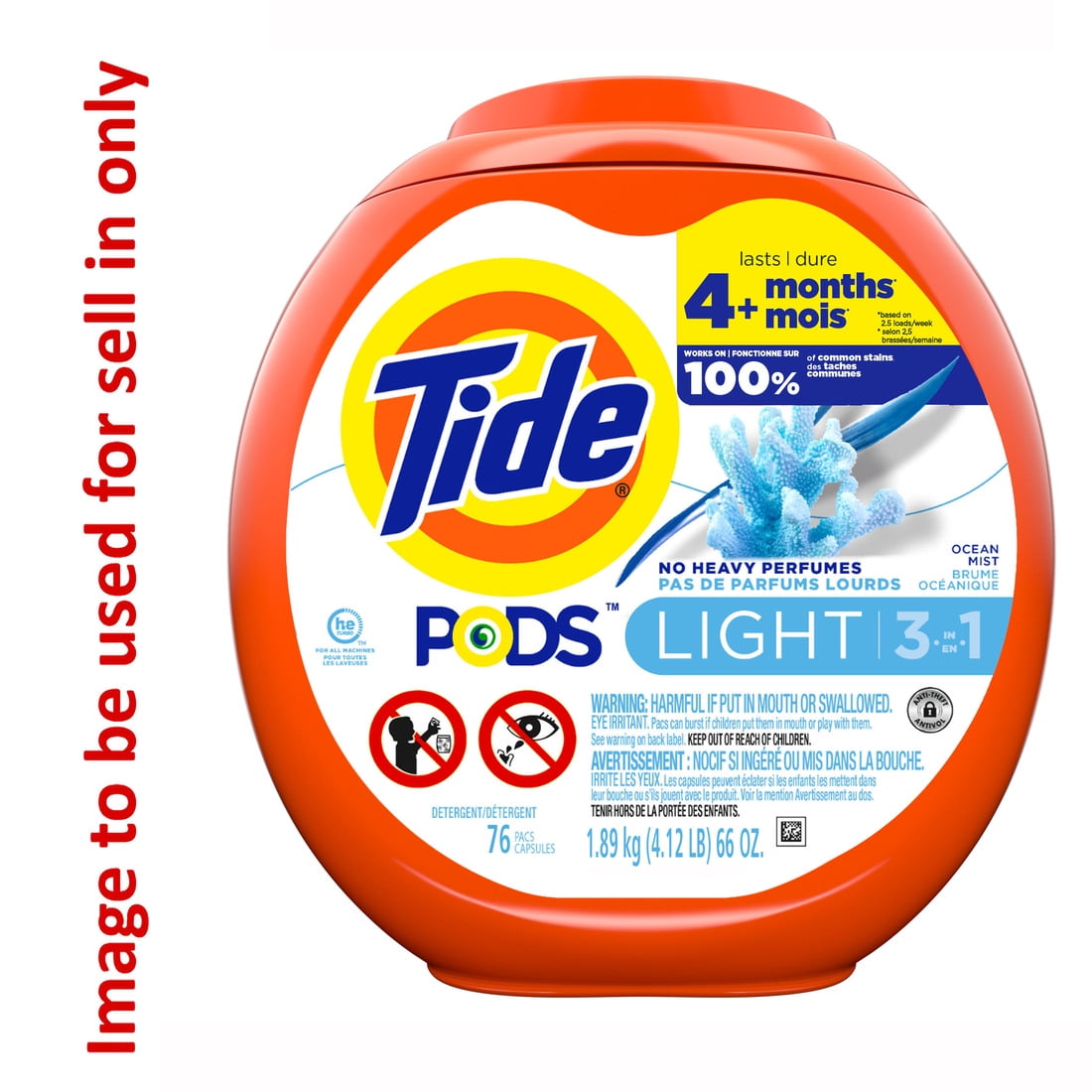 Tide Pods High Efficiency Light Laundry Detergent Soap Packs