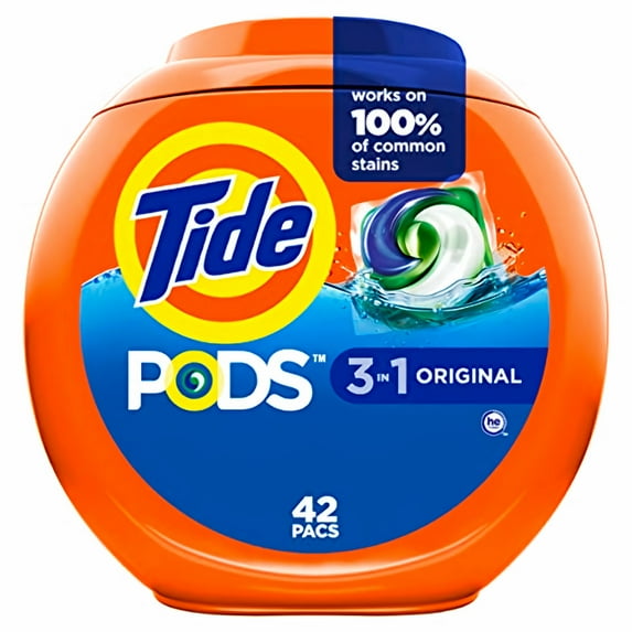 Tide Pods Liquid Laundry Detergent Pacs (Pack of 72)