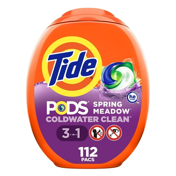 Tide Pods Spring Meadow 112 Pods/Tub 4 Tubs (Pack of 12)