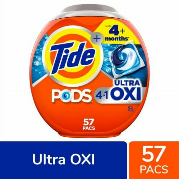 2X - Tide Pods With Ultra Oxi Original Scent Laundry Detergent Pods