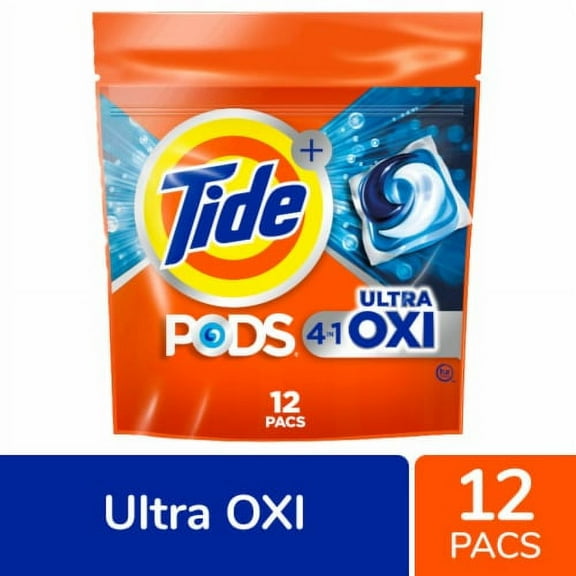 Tide Pods with Ultra Oxi Original Scent Laundry Detergent Pods, 16 Count