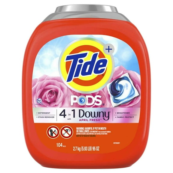 Tide Pods with Downy Laundry Detergent Pods, April Fresh, 104 Count