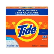 Tide Powder Laundry Detergent Original 102 Loads, 143 Ounce (Pack of 48)