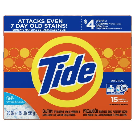 Tide Powder Laundry Detergent, Original, 15 Loads 20 oz