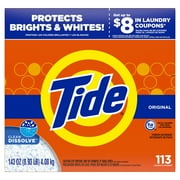 Tide Powder Laundry Detergent, Original Scent, 143 oz, 113 Loads