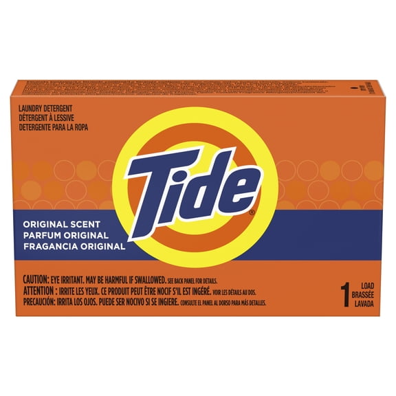 Tide Powder Laundry Detergent, Original Scent, Single Use, 1.1 oz (Case of 156)