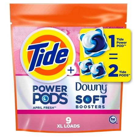 Tide Power PODS Downy April Fresh Laundry Detergent Pacs - 9 ct- Pack of 2
