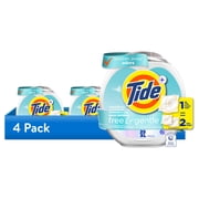 4 pack Tide Power PODS Free and Gentle Odor Refresh Laundry Detergent Packs, 25 Count