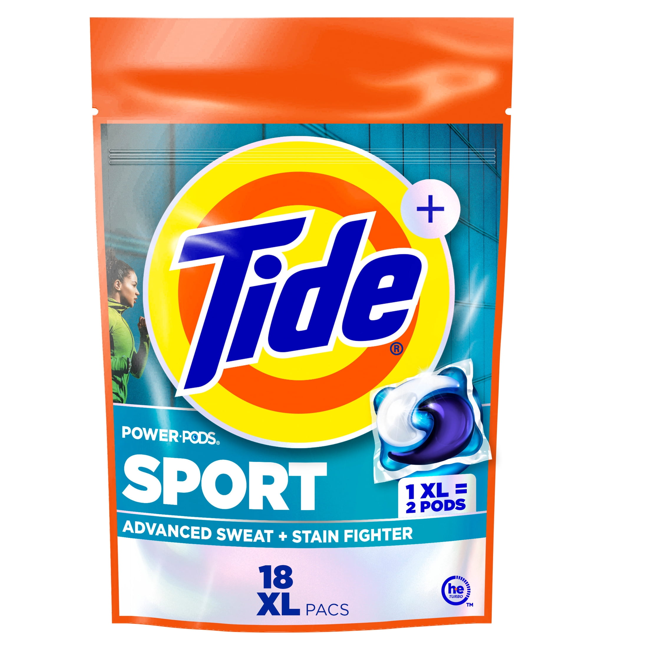 Tide Power PODS with Febreze Laundry Detergent Packs, Sport Odor Defense, 18 Count