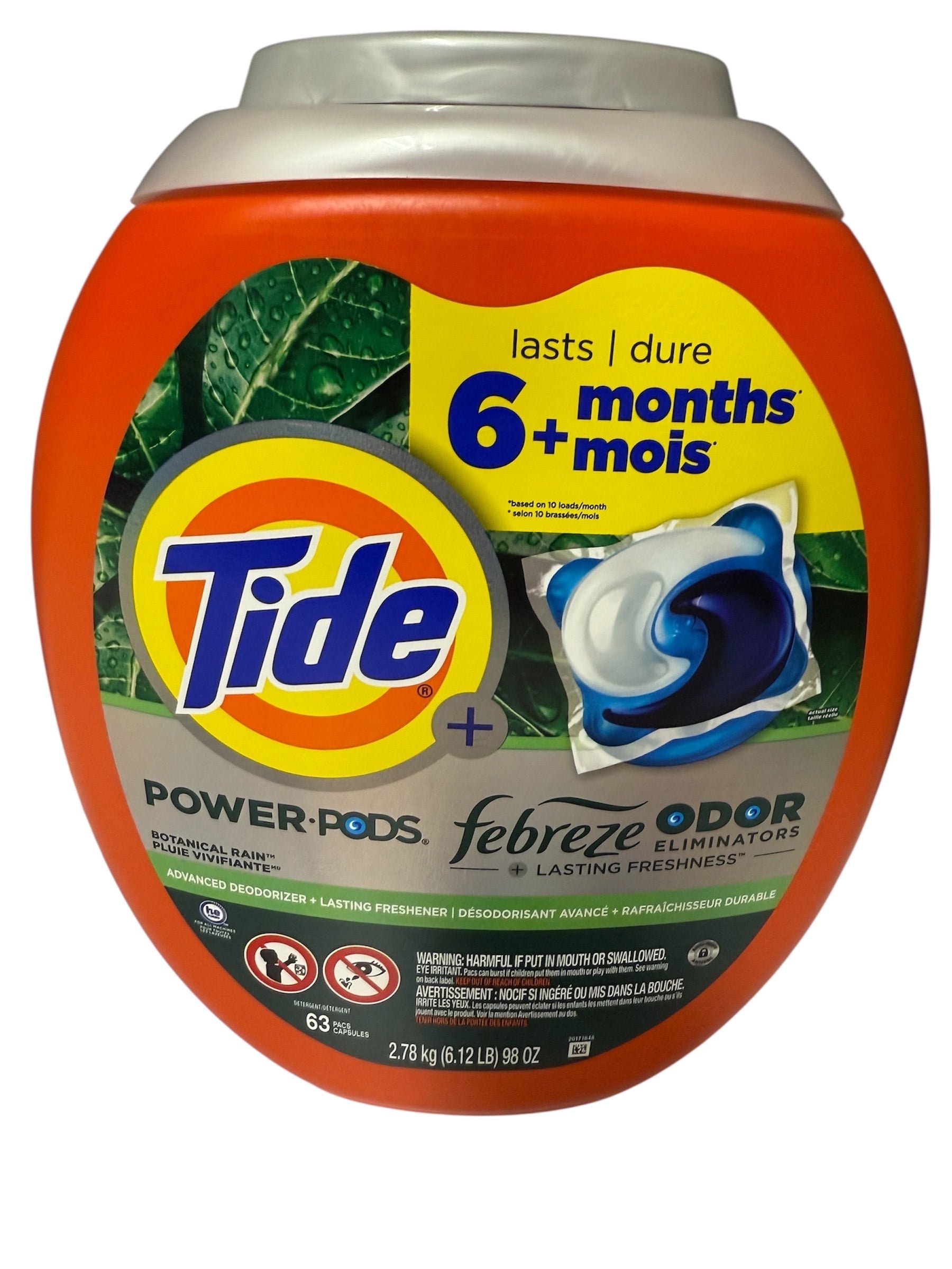 Tide PODS Laundry Detergent Pods, 63 Count, 1 Pack
