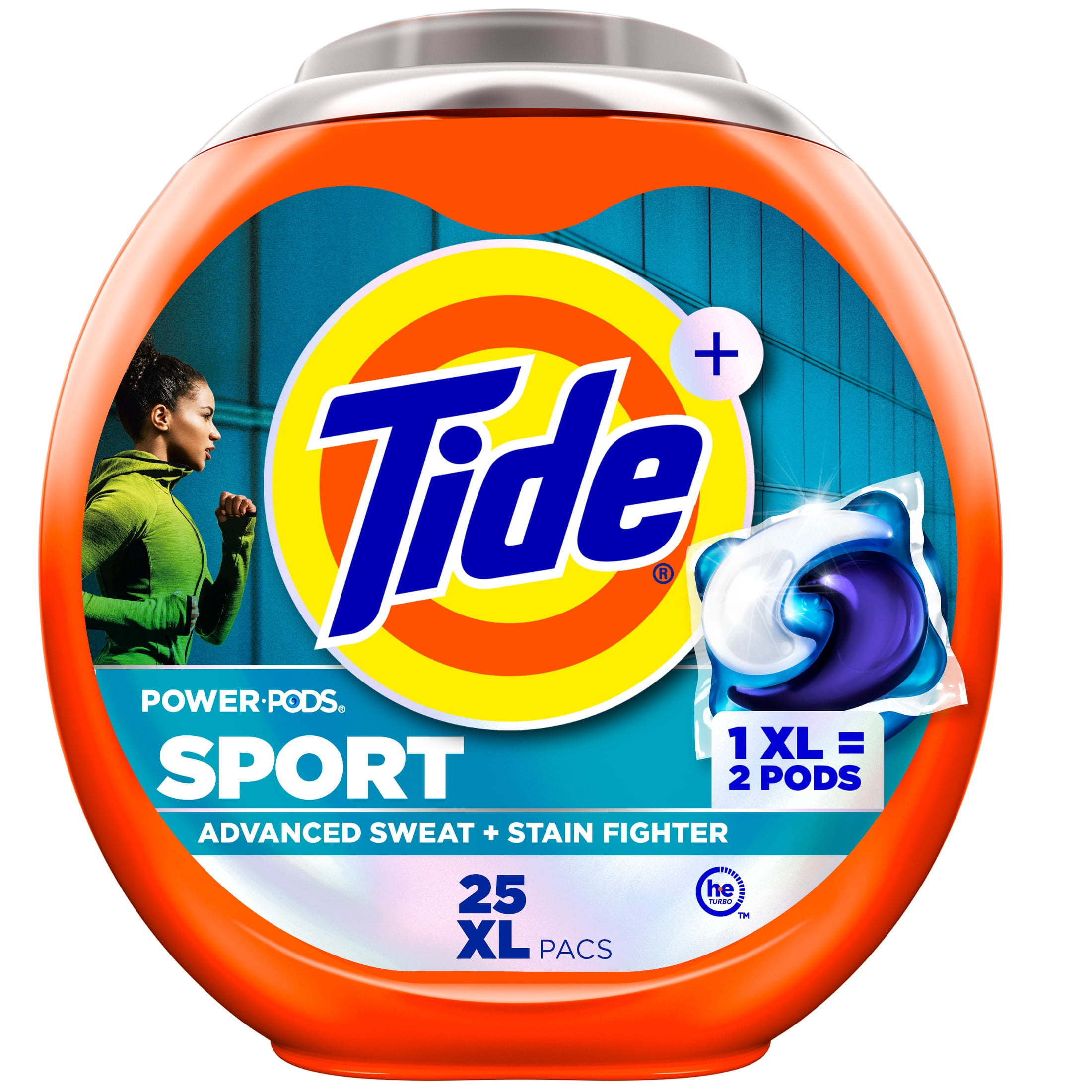 Tide Power Pods Laundry Detergent Soap Packs with Febreze, Sport Odor Defense, 25 Count