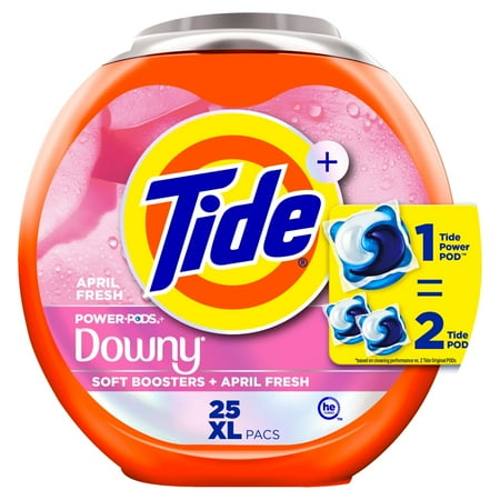 Tide Power Pods With Downy April Fresh Laundry Detergent Pods, 25 ct (Packaging may vary)