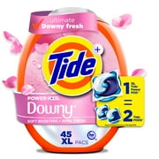 Tide Power PODS Laundry Detergent Pacs with Downy Soft Boosters, April Fresh Scent, 45 Count