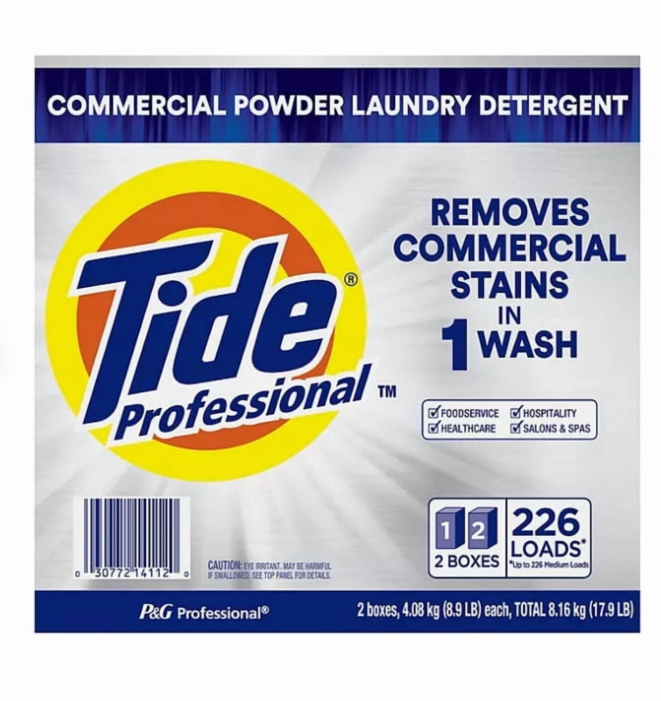 Tide Professional Commercial Powder Laundry Detergent, For Business Use, 226 loads, 2 boxes