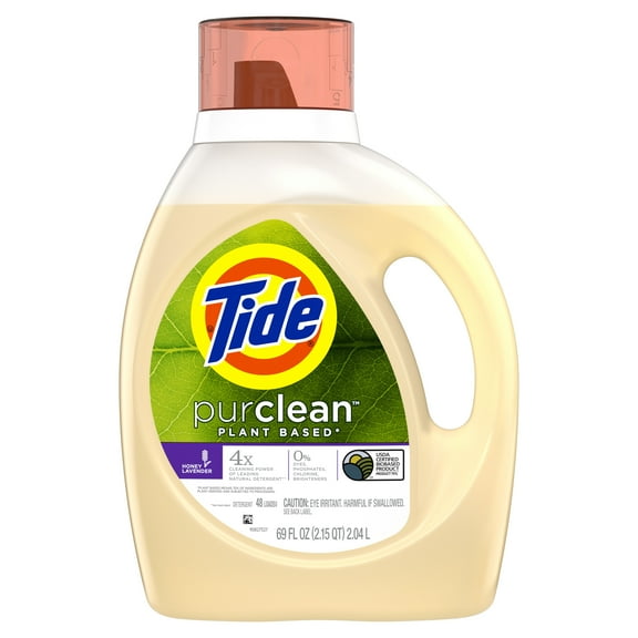 Tide Purclean Lavender, 48 Loads Liquid Laundry Detergent, 69 fl oz