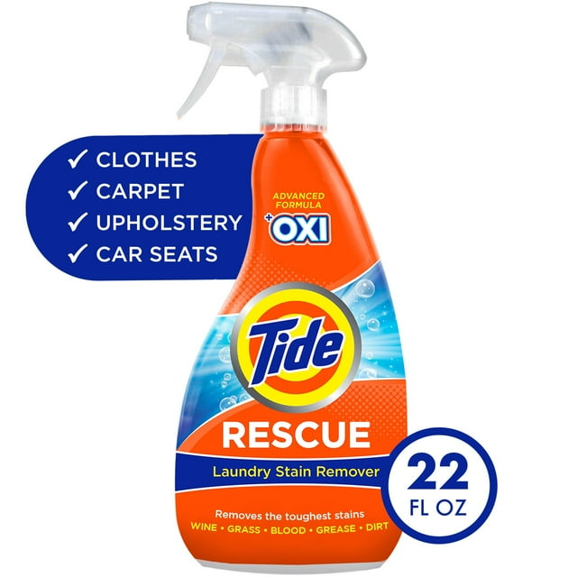 Tide Rescue Plus Oxi Laundry Stain Remover and Carpet Cleaning Spray and Wash, Spot Cleaner, 22