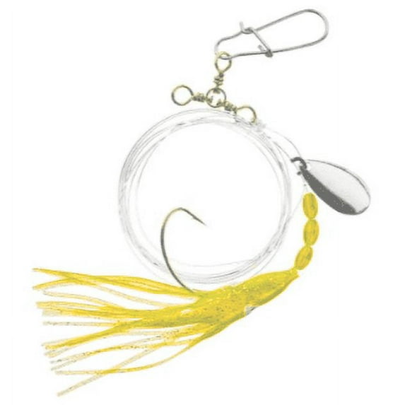 Tide Rite Fluke Rig Squid Skirt Spinner Yellow