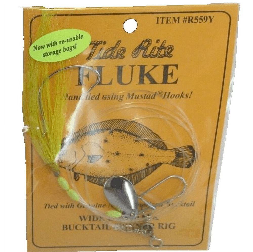 Tide Rite Hand Tied Bucktail Spinner Rigs for Fluke with Mustad Wide ...