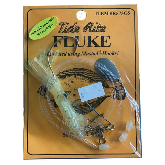 Tide Rite Doormat Fluke Rig, Samsu Hook, Jumbo Squid, Glow