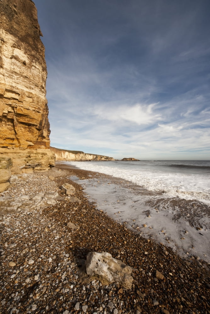 Tide Rushing On To The Shore South Shields Tyne And Wear England Canvas Art - John Short Design Pics (24 x 38)