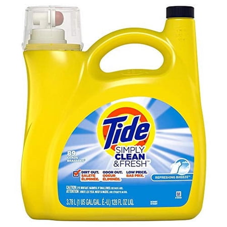 Simply Clean & Fresh Liquid Laundry Detergent, Refreshing Breeze, 89 loads, 128 Fl Oz