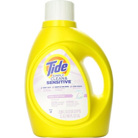 Tide Simply Clean & Sensitive He Liquid Laundry Detergent - 100 Oz - Cool Cotton - 48