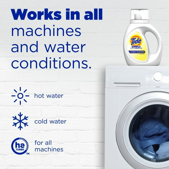 Tide Simply Free & Sensitive Liquid Laundry Detergent - 32 fl oz - Pack of 2