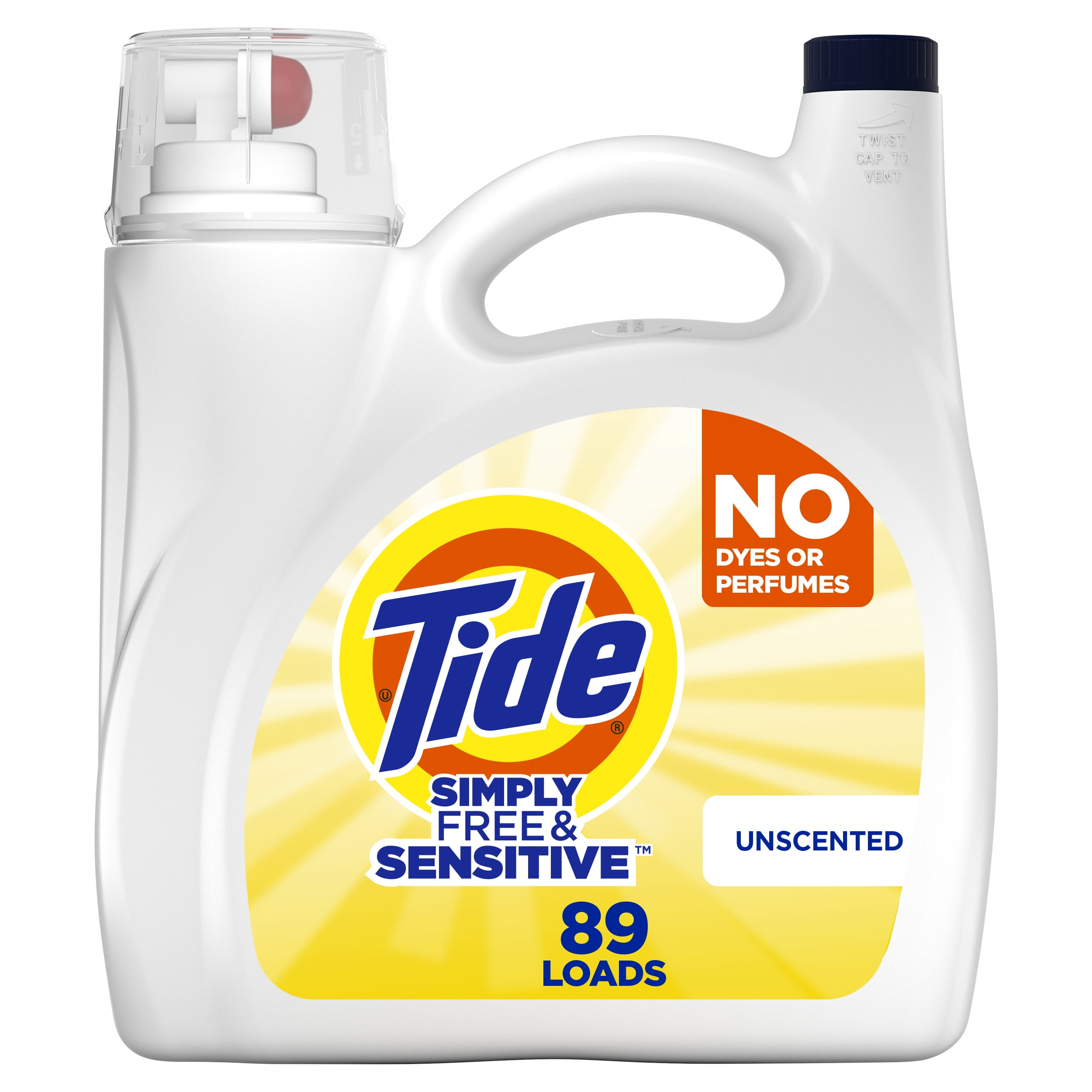 Tide Free And Gentle Vs Tide Simply Free And Sensitive Tide Simply Liquid Laundry Detergent, Free & Sensitive, 117 fl oz, 89