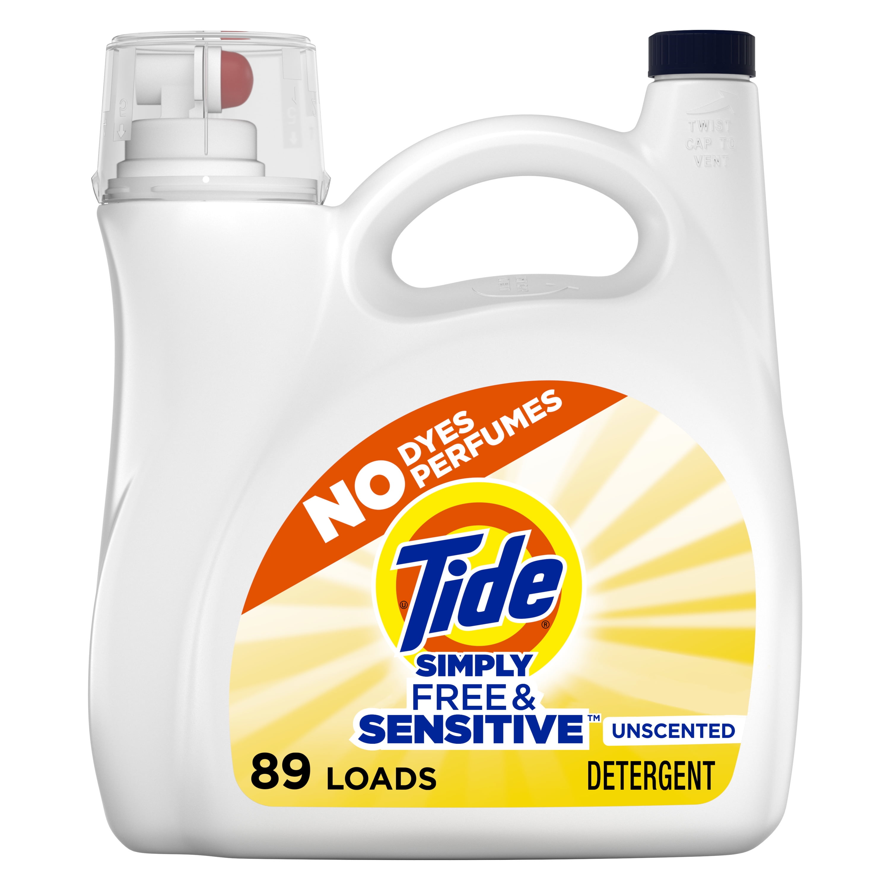 Tide Simply Liquid Laundry Detergent Free Sensitive 128 fl oz