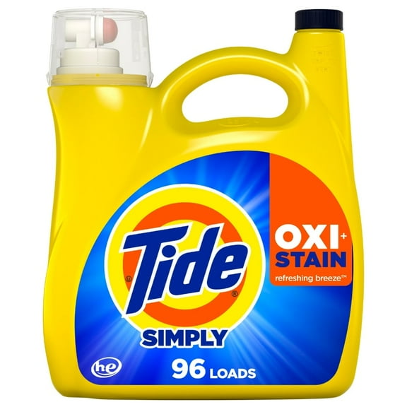 Tide Simply Oxi Boost + Ultra Stain Release Refreshing Breeze (Pack 1) - 96 Loads, 137fl