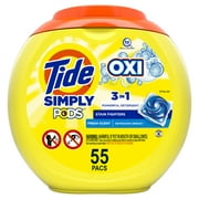 Tide Simply Pods Laundry Detergent Soap Packs, Refreshing Breeze, 55 Ct