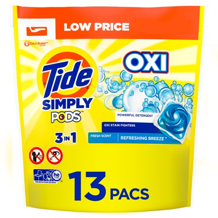 Tide Simply Pods Refreshing Breeze, 13 Count, Laundry Detergent Pacs