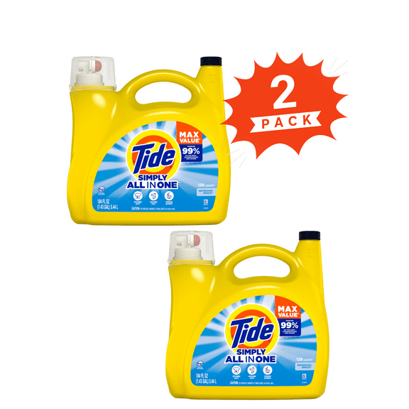 Tide Simply Refreshing Breeze Liquid Laundry Detergent (Pack 2) - 256 Loads, 368floz